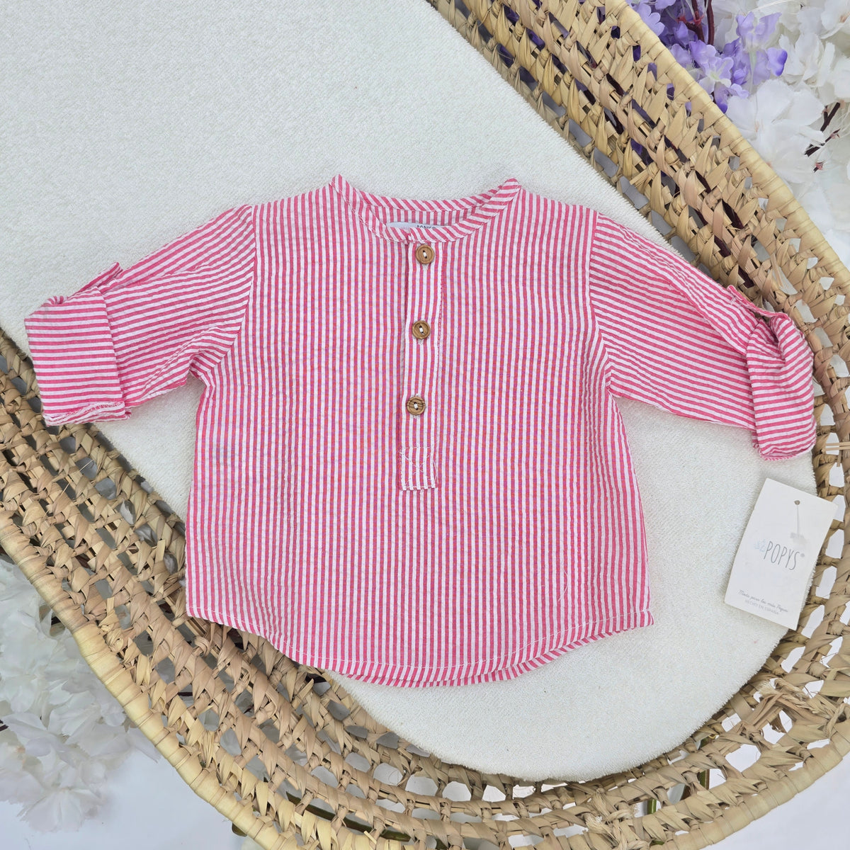 Camisa 3/4 rayas 24332